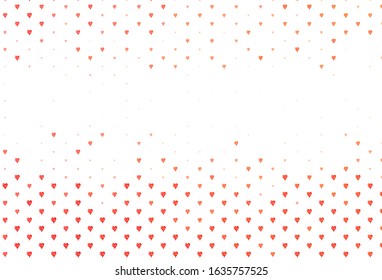 Light Red vector pattern with colorful hearts. Decorative design with hearts in simple style . Design for a business advert of anniversary.