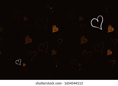 Light Red vector pattern with colorful hearts. Smart illustration with gradient hearts in valentine style. Pattern for carnival, festival romantic leaflets.