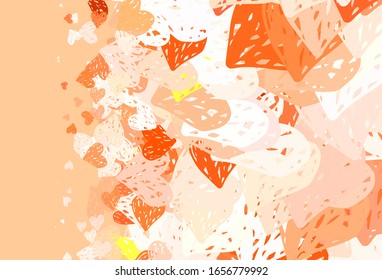 Light Red vector pattern with colorful hearts. Illustration with shapes of gradient hearts on blur backdrop. Design for celebrating of Valentine Day.