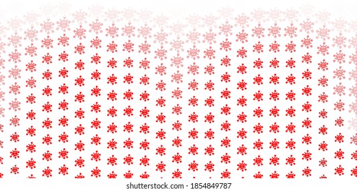 Light Red vector pattern with coronavirus elements. Colorful abstract illustration with gradient medical shapes. Wallpaper for health protection.