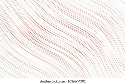 Light Red vector pattern with curved circles. Modern gradient abstract illustration with bandy lines. Marble design for your web site.