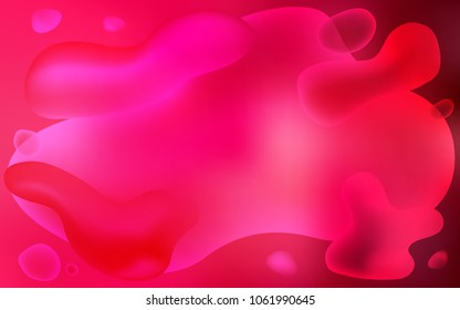 Light Red vector pattern with curved circles. Brand-new colored illustration in memphis style with gradient. The elegant pattern for brand book.