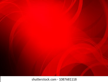 Light Red vector pattern with curved circles. Creative geometric illustration in marble style with gradient. The elegant pattern for brand book.