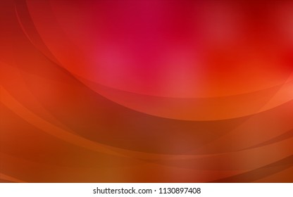 Light Red vector pattern with curved circles. Colorful illustration in abstract marble style with gradient. New composition for your brand book.