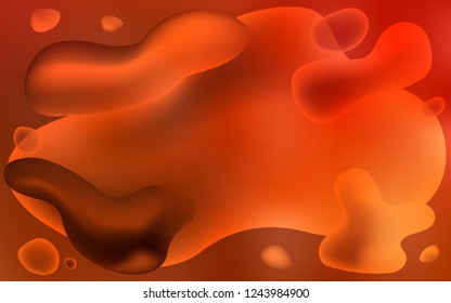 Light Red vector pattern with curved circles. Brand-new colored illustration in memphis style with gradient. The template for cell phone backgrounds.