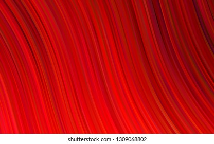 Light Red vector pattern with curved circles. Shining crooked illustration in marble style. Pattern for your business design.