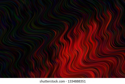 Light Red vector pattern with curved circles. A vague circumflex abstract illustration with gradient. Pattern for your business design.