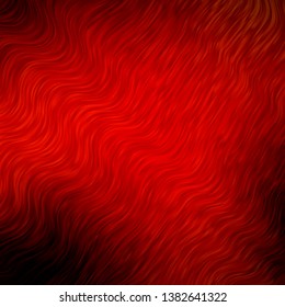 Light Red vector pattern with curved lines. Abstract gradient illustration with wry lines. Best design for your posters, banners.