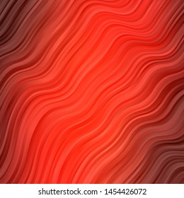Light Red vector pattern with curved lines. Bright illustration with gradient circular arcs. Best design for your ad, poster, banner.