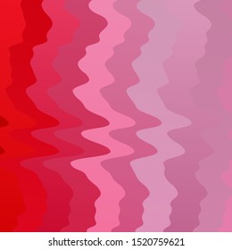 Light Red vector pattern with curved lines. Colorful illustration in abstract style with bent lines. Pattern for ads, commercials.