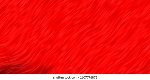 Light Red vector pattern with curved lines. Colorful illustration with curved lines. Smart design for your promotions.