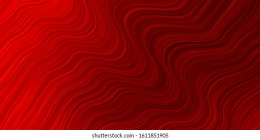 Light Red vector pattern with curved lines. Brand new colorful illustration with bent lines. Best design for your posters, banners.