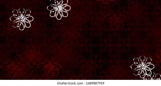 Light Red vector pattern with curved lines. Bright illustration with gradient circular arcs. Pattern for commercials, ads.