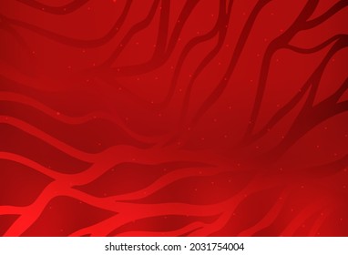 Light Red vector pattern with curved lines. Shining colorful illustration in simple curve style. Abstract design for your web site.