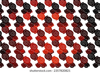 Light Red vector pattern with curved circles. Blurred geometric sample with gradient bubbles.  The best blurred design for your business.