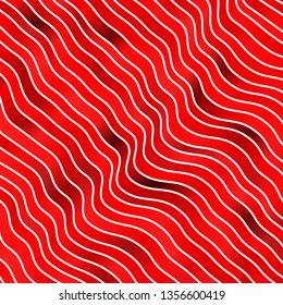 Light Red vector pattern with curves. Colorful abstract illustration with gradient curves. Design for your business promotion.