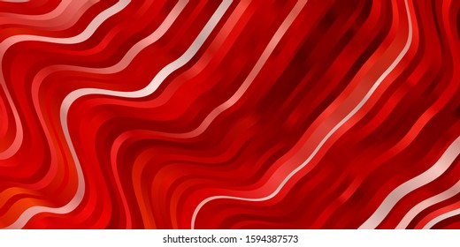 Light Red vector pattern with curves. Colorful abstract illustration with gradient curves. Pattern for busines booklets, leaflets