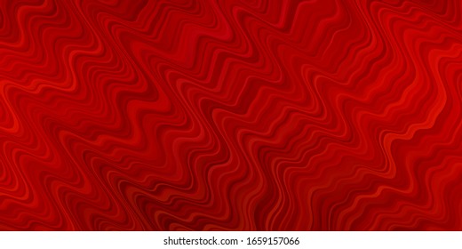 Light Red vector pattern with curves. Colorful illustration in abstract style with bent lines. Smart design for your promotions.