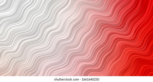 Light Red vector pattern with curves. Bright sample with colorful bent lines, shapes. Smart design for your promotions.