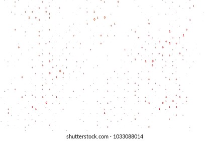 Light Red vector pattern with Digit symbols. Blurred design in simple style with collection of numerals. The pattern can be used for ad, booklets, leaflets of education.