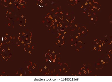 Light Red vector pattern with Digit symbols. Shining colorful illustration with isolated Digit signs. Best design a poster, banner of a math college.