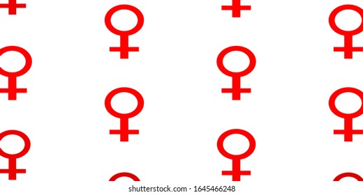 Light Red vector pattern with feminism elements. Colorful feminism symbols with a gradient in modern style. Elegant background for websites.