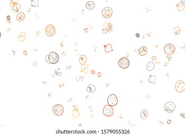 Light Red vector pattern with fresh ingredients. Decorative illustration with food on abstract template. Doodle design for your business advert of cafes.