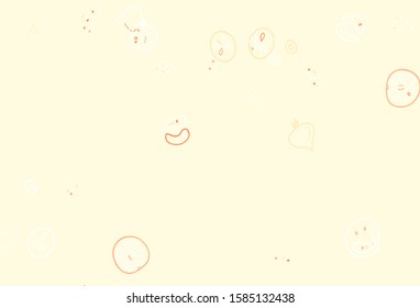 Light Red vector pattern with fresh ingredients. Abstract background with colorful Fast Food illustrations. Pattern for menu of cafes, bars, restaurants.