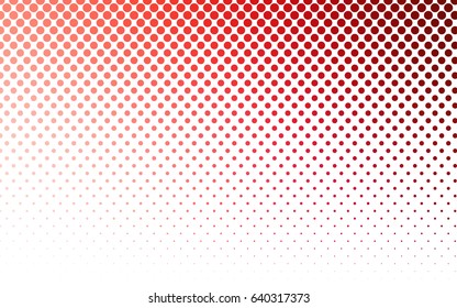 Light Red vector red pattern of geometric circles, shapes. Colorful mosaic banner. Geometric background with colored disks.