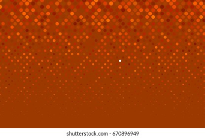 Light Red vector red pattern of geometric circles, shapes. Colorful mosaic banner. Geometric background with colored disks.