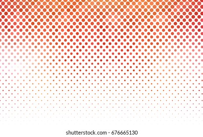 Light Red vector red pattern of geometric circles, shapes. Colorful mosaic banner. Geometric background with colored disks.