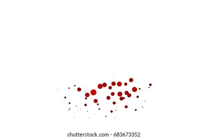 Light Red vector red pattern of geometric circles, shapes. Colorful mosaic banner. Geometric background with colored disks.