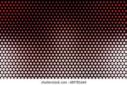 Light Red vector red pattern of geometric circles, shapes. Colorful mosaic banner. Geometric background with colored disks.