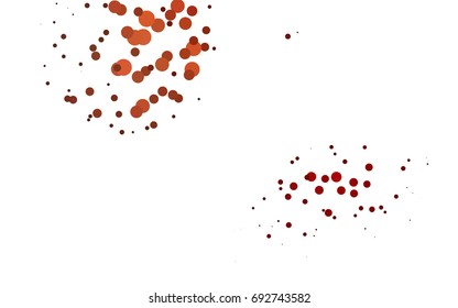 Light Red vector red pattern of geometric circles, shapes. Colorful mosaic banner. Geometric background with colored disks.