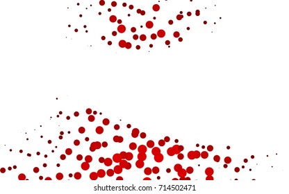 Light Red vector red pattern of geometric circles, shapes. Colorful mosaic banner. Geometric background with colored disks.