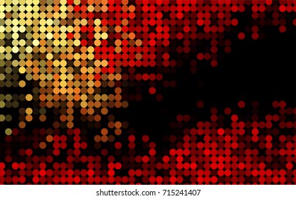 Light Red vector red pattern of geometric circles, shapes. Colorful mosaic banner. Geometric background with colored disks.