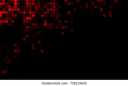 Light Red vector red pattern of geometric circles, shapes. Colorful mosaic banner. Geometric background with colored disks.