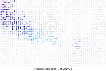 Light Red vector red pattern of geometric circles, shapes. Colorful mosaic banner. Geometric background with colored disks.