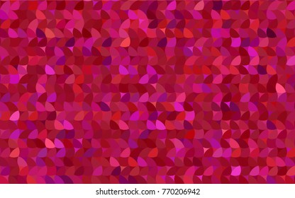 Light Red vector red pattern of geometric circles, shapes. Colorful mosaic banner. Geometric background with colored disks.