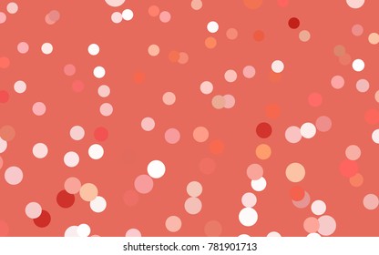 Light Red vector red pattern of geometric circles, shapes. Colorful mosaic banner. Geometric background with colored disks.