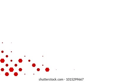 Light Red vector pattern. Hexagonal template. Geometric sample. Repeating hexagon shapes. Brand-New texture for your design. Pattern can be used for background