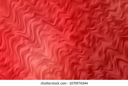 Light Red vector pattern with lamp shapes. Glitter abstract illustration with wry lines. A new texture for your  ad, booklets, leaflets.