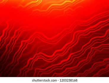 Light Red vector pattern with lamp shapes. Glitter abstract illustration with wry lines. New composition for your brand book.