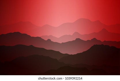 Light Red vector pattern with lava shapes. An elegant bright illustration with gradient. Mountain style for your business design.