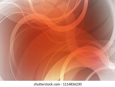 Light Red vector pattern with lava shapes. Glitter abstract illustration with wry lines. A new texture for your  ad, booklets, leaflets.