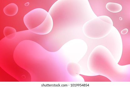 Light Red vector pattern with lines, ovals. Colorful illustration in abstract memphis style with gradient. Pattern for your business design.