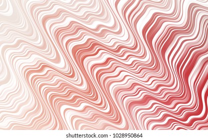 Light Red vector pattern with lines, ovals. Colorful illustration in abstract marble style with gradient. Marble design for your web site.