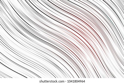 Light Red vector pattern with lines, ovals. Glitter abstract illustration with wry lines. A completely new marble design for your business.