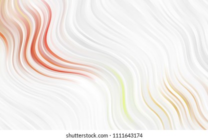 Light Red vector pattern with lines, ovals. Geometric illustration in marble style with gradient.  Textured wave pattern for backgrounds.