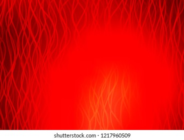 Light Red vector pattern with lines, ovals. Colorful illustration in abstract marble style with gradient. New composition for your brand book.